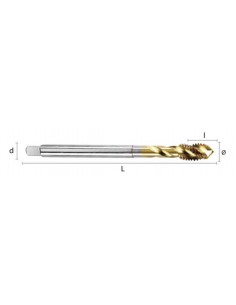 Macho helicoidal HSSE DIN 376/374 forma C TIN+ 2