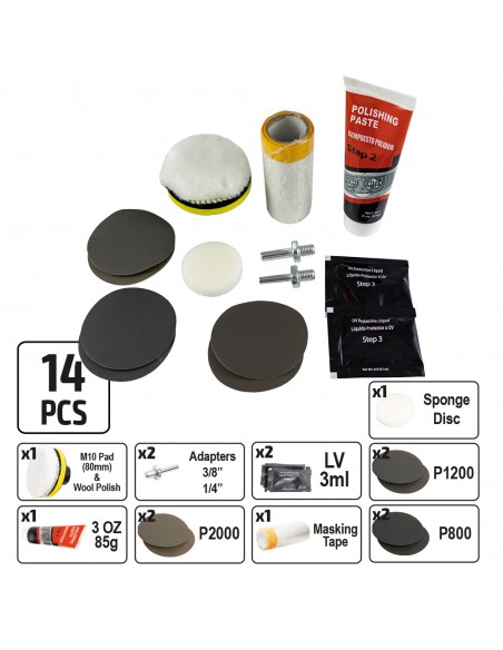 Kit de pulido de faros JBM 53626