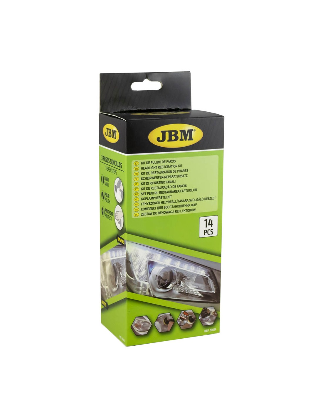 Kit de pulido de faros JBM 53626