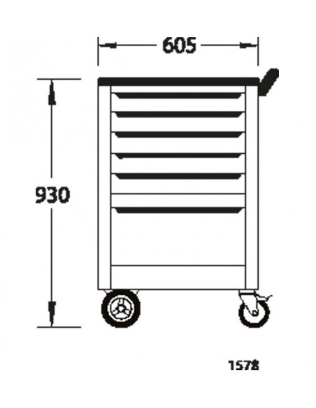 Carro herramientas 6 cajones Gedore 1578