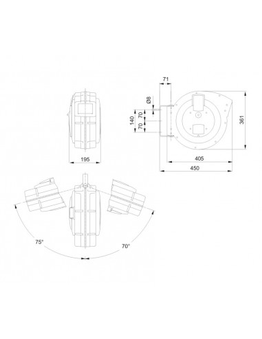 Enrollador cable 400V Bahco BLCR400E