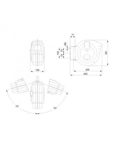 Enrollador cable 400V Bahco BLCR400E