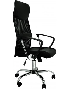 Silla oficina giratoria negra Furniture Style 2