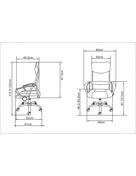 Silla oficina giratoria negra Furniture Style