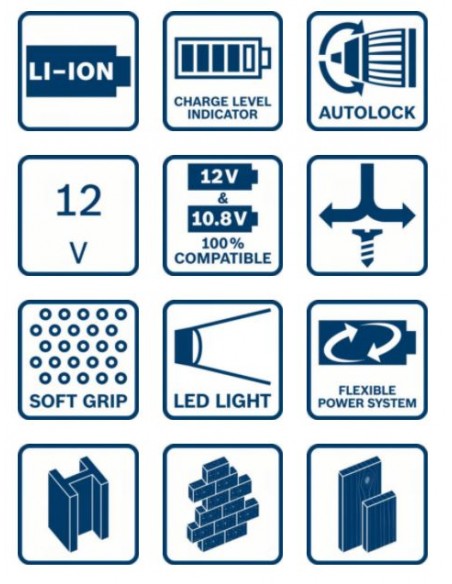 Taladradora angular + 2x12V Bosch GWB 12V-10