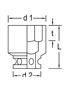 Llave vaso impacto 1 1/2" Gedore K 37 2