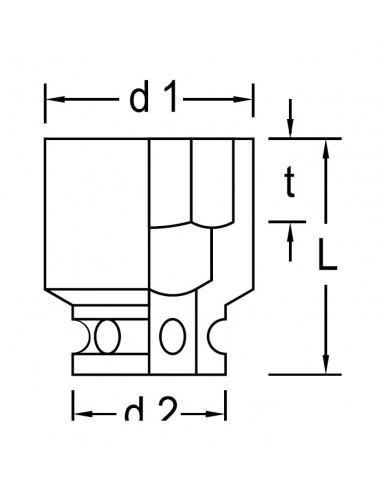 Llave vaso impacto 1 1/2" Gedore K 37
