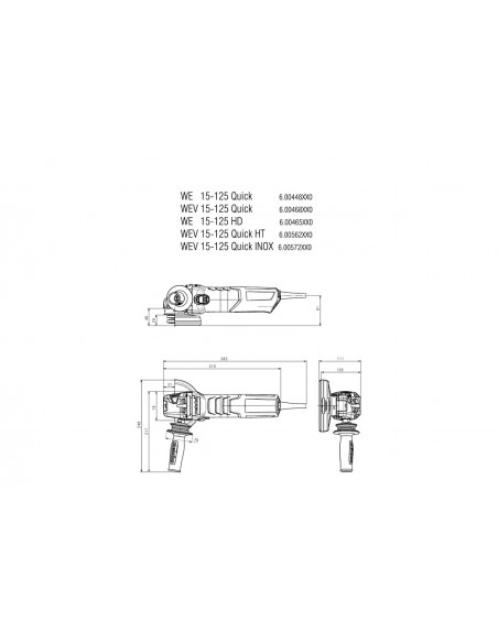 Amoladora 125mm 1.550W Metabo WEV 15-125 QUICK