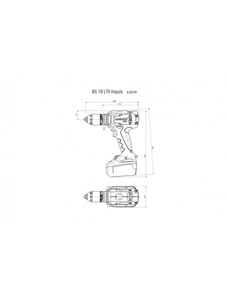 Taladro batería 3x18V 4.0Ah Metabo BS 18 LTX Impuls