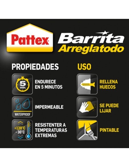 Barrita arreglatodo masilla metal 48g Pattex