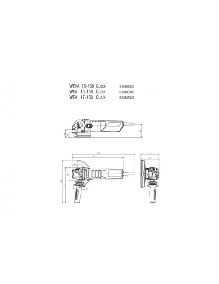 Amoladora 150mm 1700W Metabo WE 17-150 QUICK