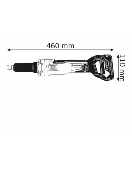 Amoladora recta batería Bosch GGS 18V-23 LC