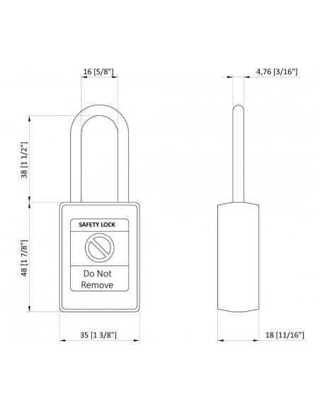 Candado consignación Zenex arco inox 38mm Master Lock S31