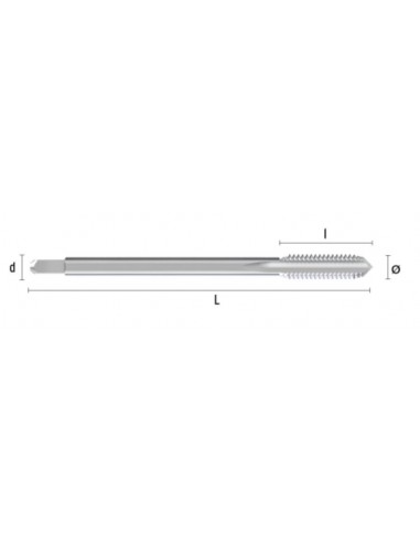 Macho máquina recto paso fino HSSE DIN 376/374-C Hepyc 2101