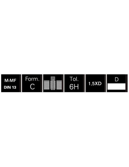 Macho máquina recto paso fino HSSE DIN 376/374-C Hepyc 2101