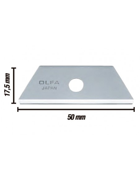 Cuchilla trapezoidal 17,5x50x0,6mm Olfa RSKB-2/5B (5 pcs.)