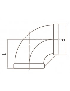 Codo hembra-hembra 90º inoxidable Fig.90 2