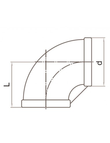Codo hembra-hembra 90º inoxidable Fig.90