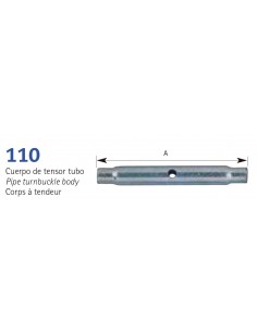 Tensor tubo galvanizado cáncamo horquilla 2