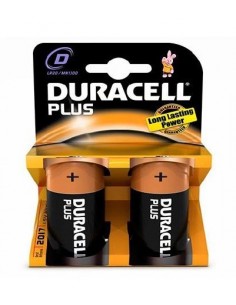 Pilas Duracell Plus alcalina LR20 1,5V (Blíster 2u)