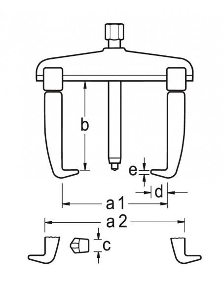 Extractor universal 3 patas con freno Gedore 1.07/B