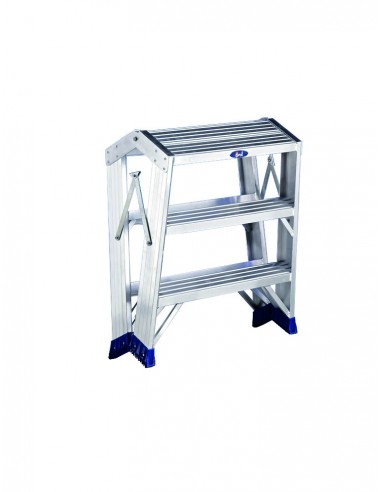 Taburete aluminio con plataforma y peldaño extra largo SVELT