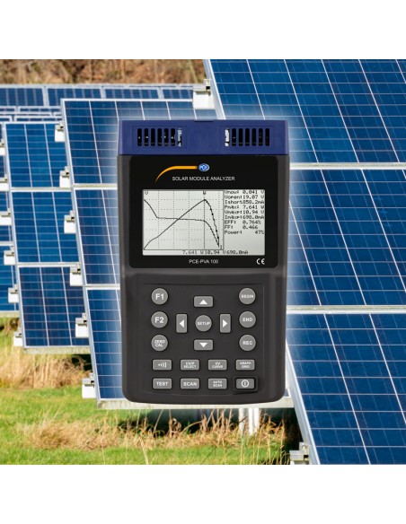 Medidor para instalaciones fotovoltaicas PCE-PVA 100