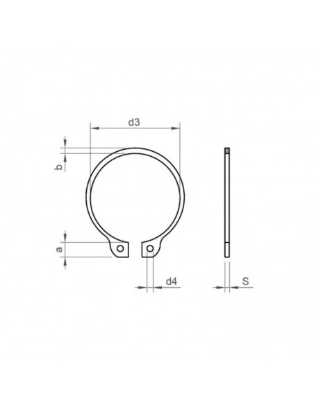 Anillo Circlips DIN 471 exterior para eje