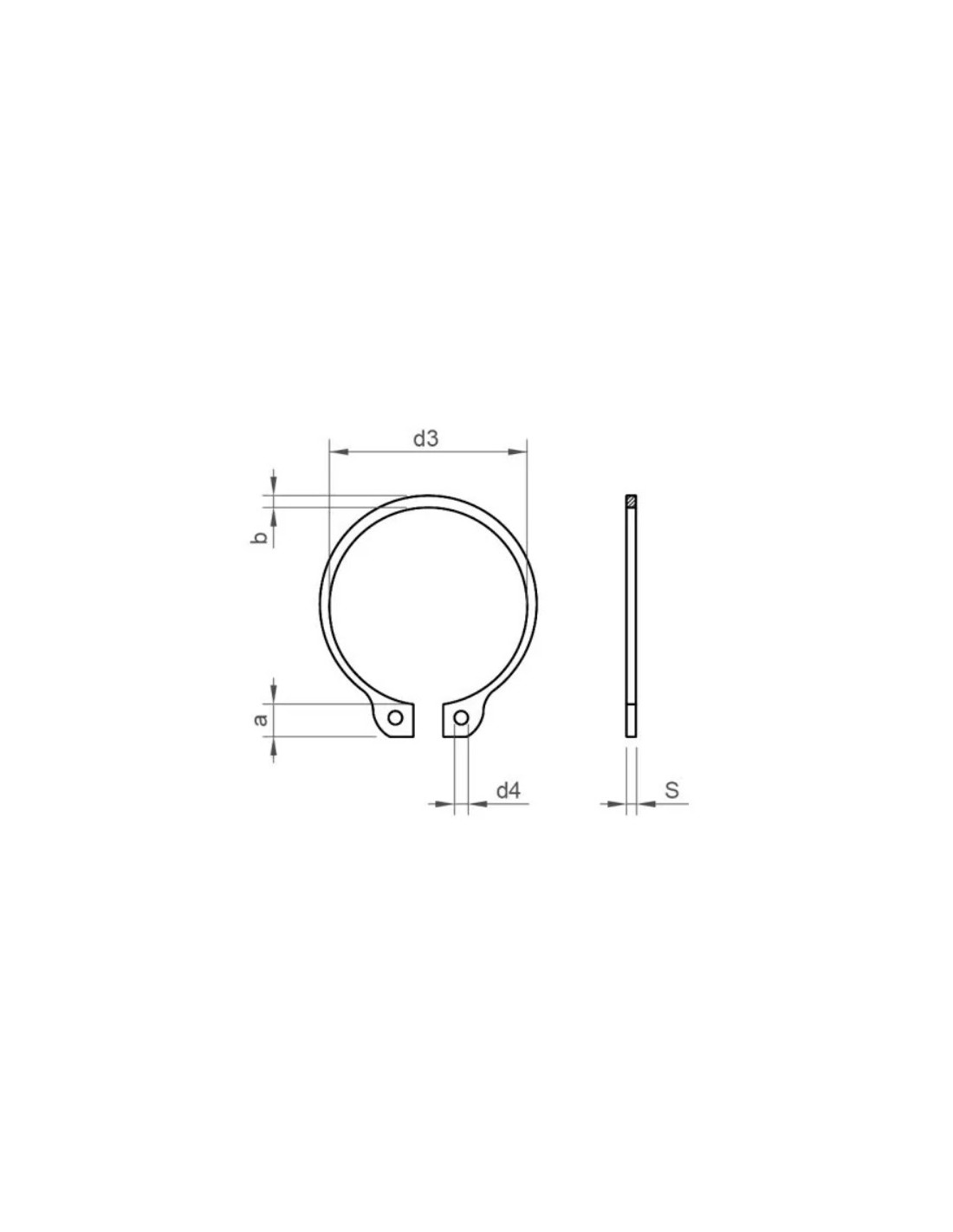 Circlips Extérieur de 24 Inox DIN 471