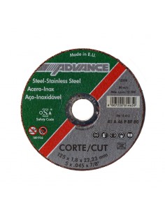 Disco corte acero-inox Advance 125x1,8