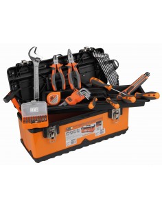 Caja metálica con 59 herramientas Alyco Orange