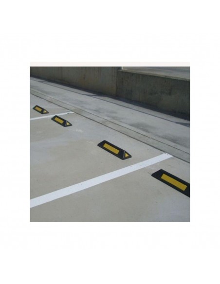 Tope parking caucho negro-amarillo 550x150x80mm