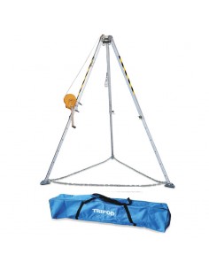 KIT espacios confinados, con trípode 2m torno 25m y mochila