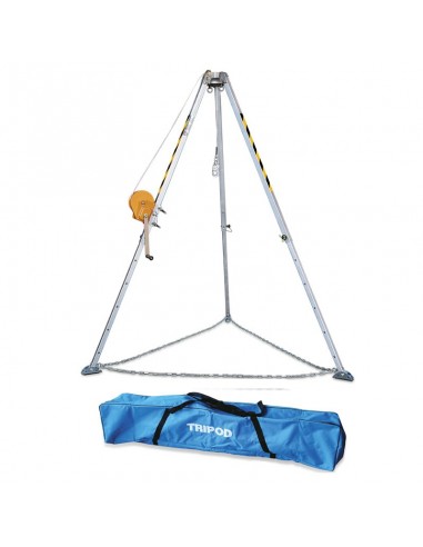 KIT espacios confinados, con trípode 2m torno 25m y mochila