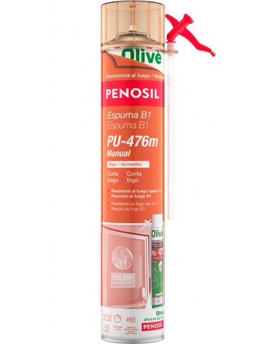 Espuma poliuretano fuego canula Penosil 750 ml...
