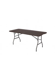 Mesa plegable polietileno marrón 180x74x74