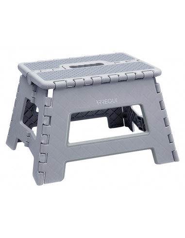 Taburete plegable multiuso 29x22x39 gris
