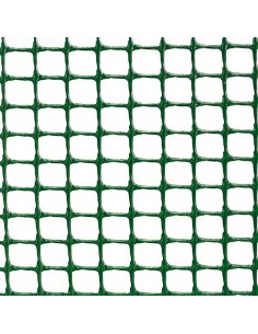 Malla cuadrada plástica 5x5mm verde rollo 25m
