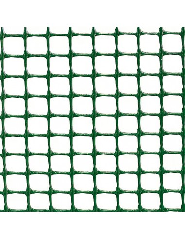 Malla cuadrada plástica 5x5mm verde rollo 25m