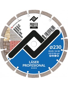 Disco diamante laser profesional 230x10mm Profer