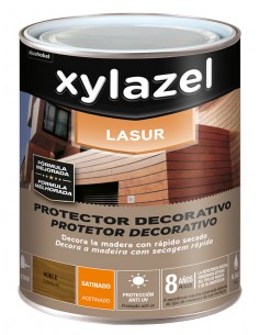Lasur al agua satinado roble 750ml Xylazel 2