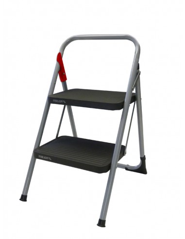 Taburete 2 peldaños antracita MET003 Rolser