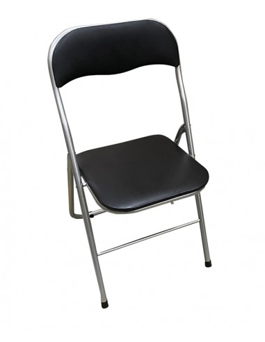 Silla plegable aluminio asiento y respaldo negro PH1497