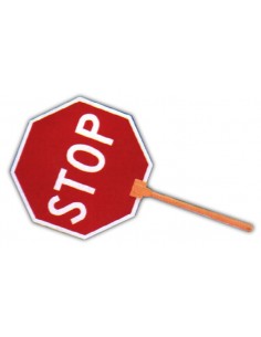 Paleta señal STOP-PASO mango galvanizado