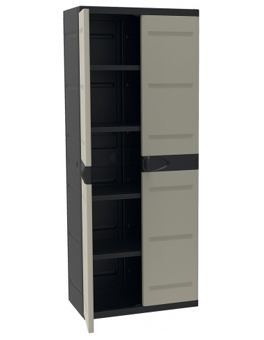 Armario resina 2 puertas 4 baldas ngr Profer