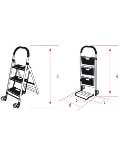 Carretilla escalera aluminio Maxima M10201 2