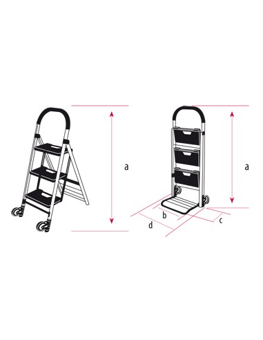 Carretilla escalera aluminio Maxima M10201