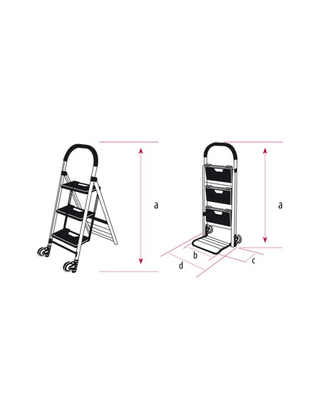 Carretilla escalera aluminio Maxima M10201