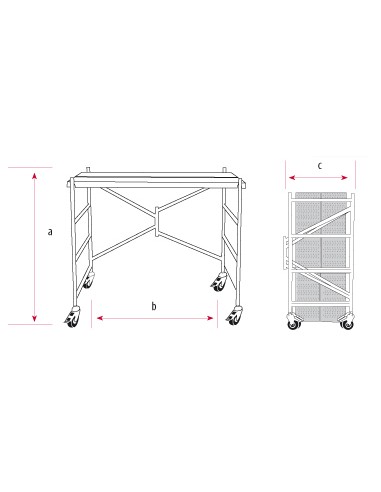 Andamio de acero pintado plegable Maxima