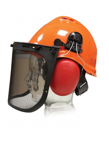 Kit forestal casco + pantalla + protector auditivo